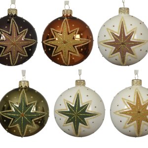 Lot de 6 boules Etoile