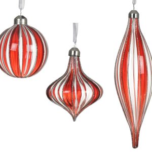 Suspension verre Rouge de Noël