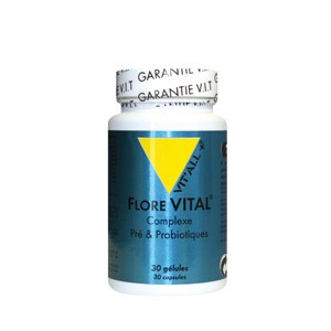 Flore Vital – 7 probiotiques et prébiotiques – 30 gélules végétales