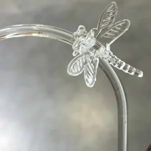 Pinces transparentes Libellules X10 pour Tuteur Plante