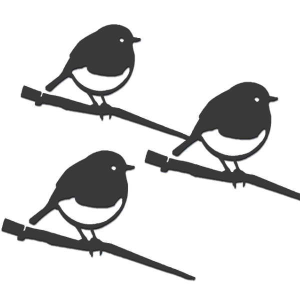 Minis rouges-gorges (lot de 3) – oiseaux en metal – Image 4