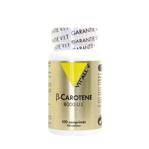 Bêta carotène 8000 UI – 100 Gélules végétales