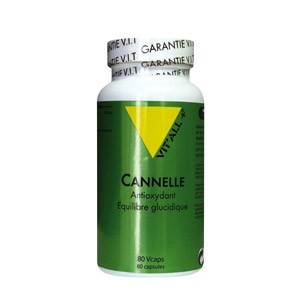 Cannelle Extraits standardisés 500 mg – 80 vcaps