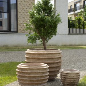 Pot Anterra rond côtelé