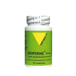 Poivre Noir 10 mg- Extraits standardisés 95 % pipérine- 90gélules végétales