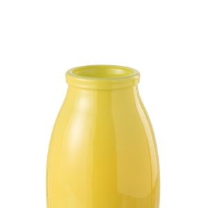 Vase Glass Yellow