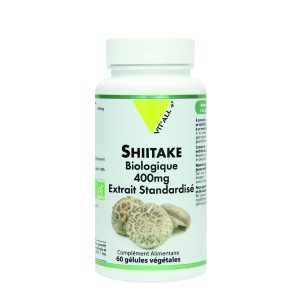 Shiitake 400mg Bio – Extrait bio –  60 gélules végétales