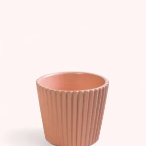 Cache-pot Céramique dentelé rose