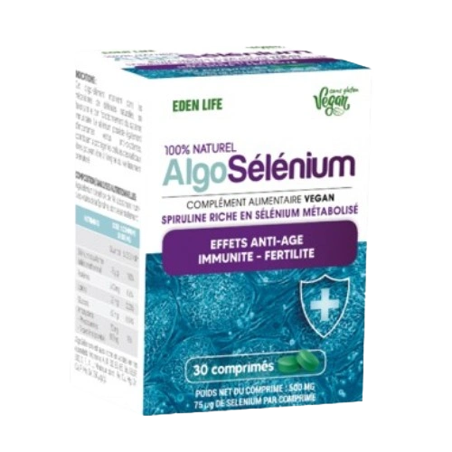 ALGOSELENIUM – 30 Comprimés 500 mg- Spiruline