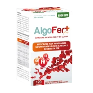 AlgoFer Plus – 180 comprimés – Spiruline – Eden Life