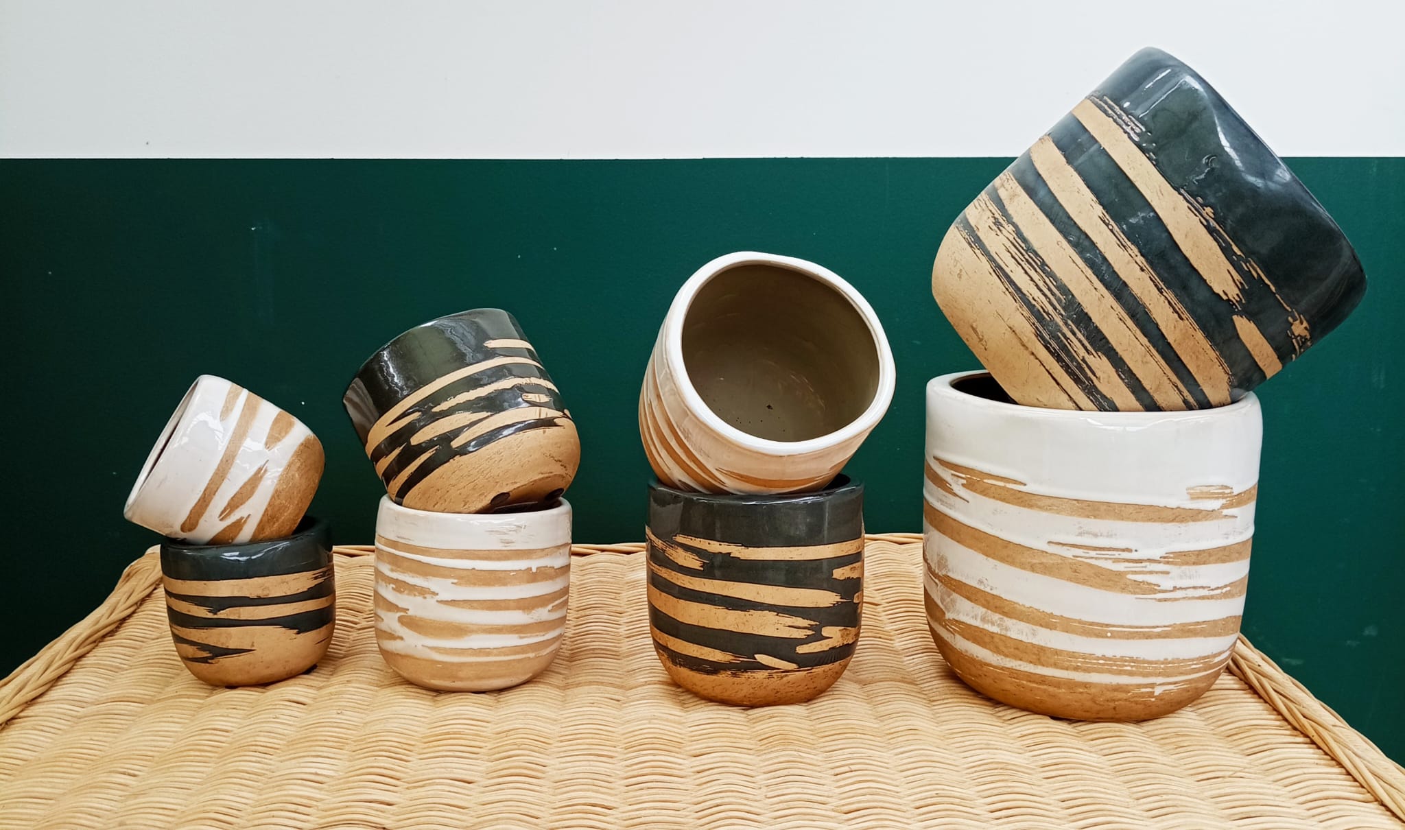 Cache Pot Gaia noir – Image 2