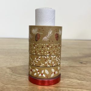 Ruban adhésif décoratif de Noël – Rouge / Blanc