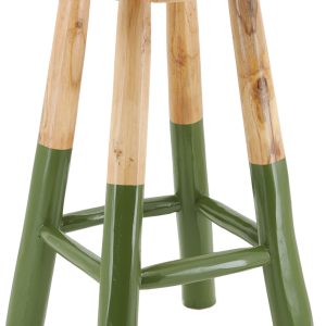 Tabouret de bar en Teck Vert