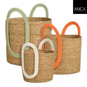 Panier anse colorée