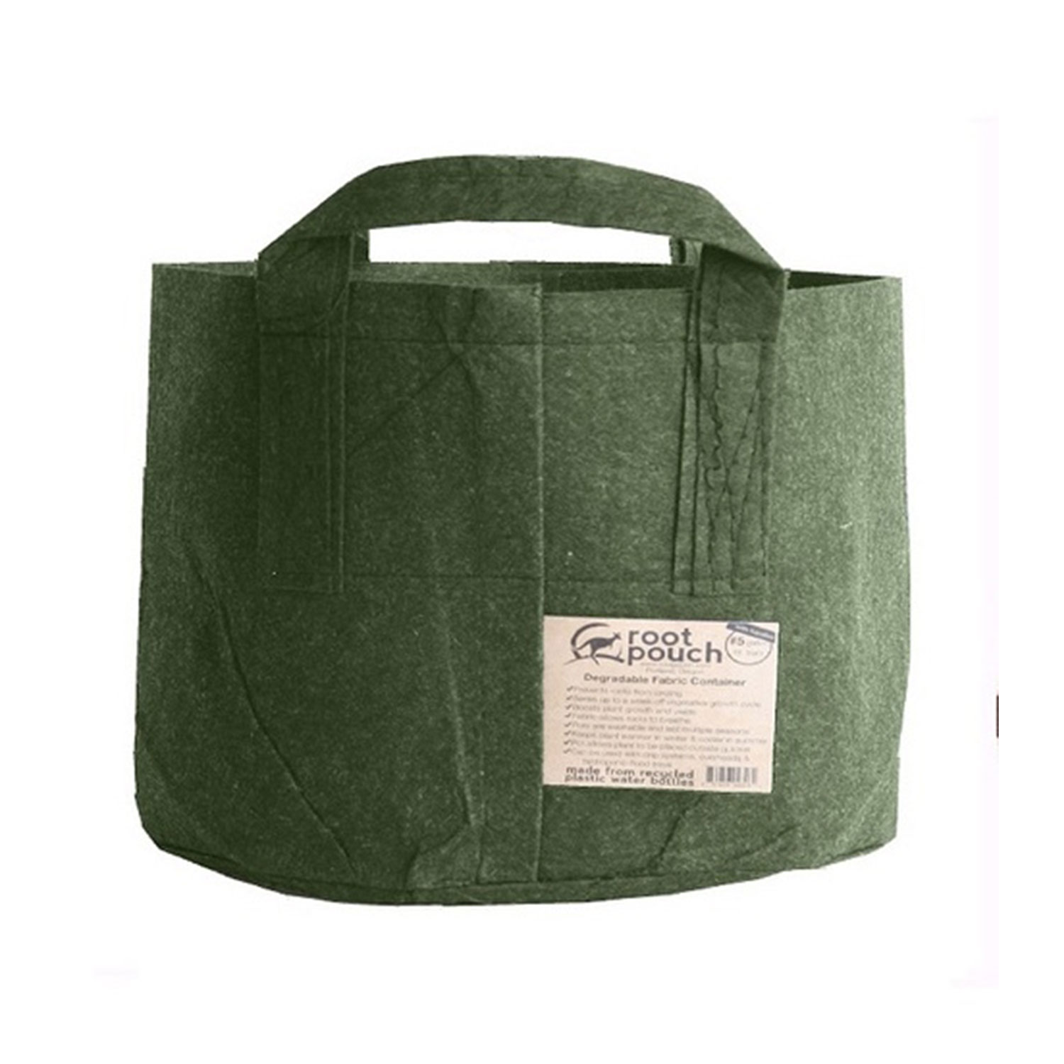 Root Pouch vert avec poignées – Image 2