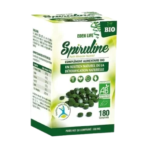 Spiruline – 180 Comprimés 0.5 mg- EDEN LIFE