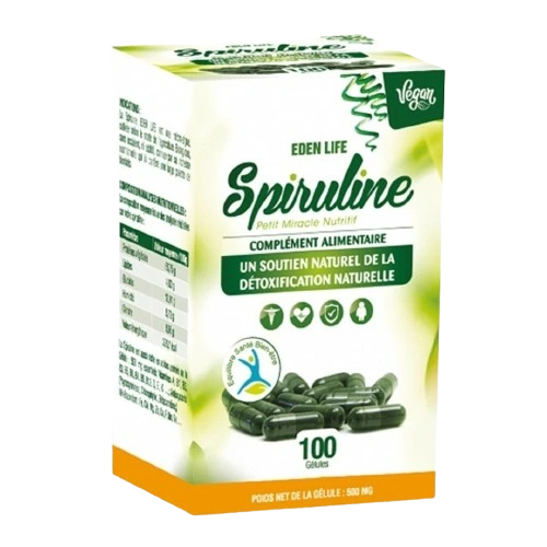 Spiruline – 100 Gélules 500 mg – EDEN LIFE