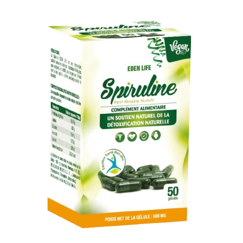 Spiruline – 50 Gélules 500 mg -EDEN LIFE
