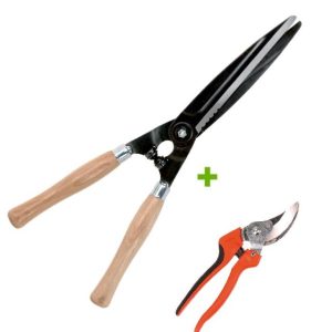 Cisaille haie manches bois + sécateur P108-20 Bahco