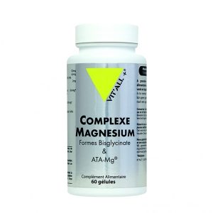 Complexe Magnésium bisglycinate -B6 – 60 Gélules végétales