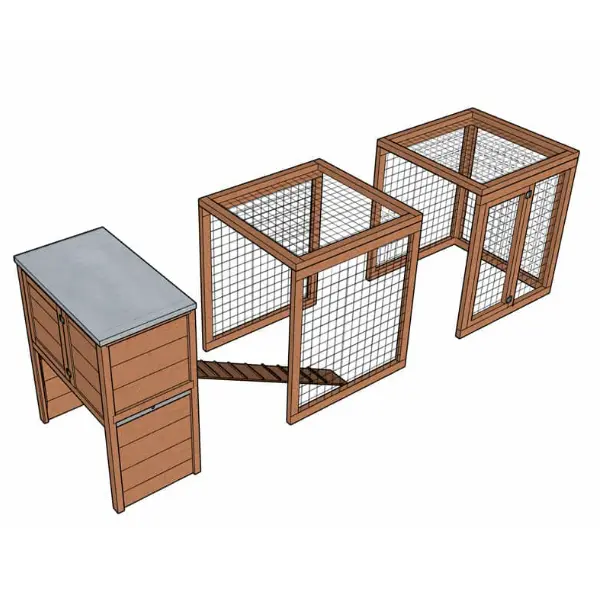 Extension de volière pour poulailler