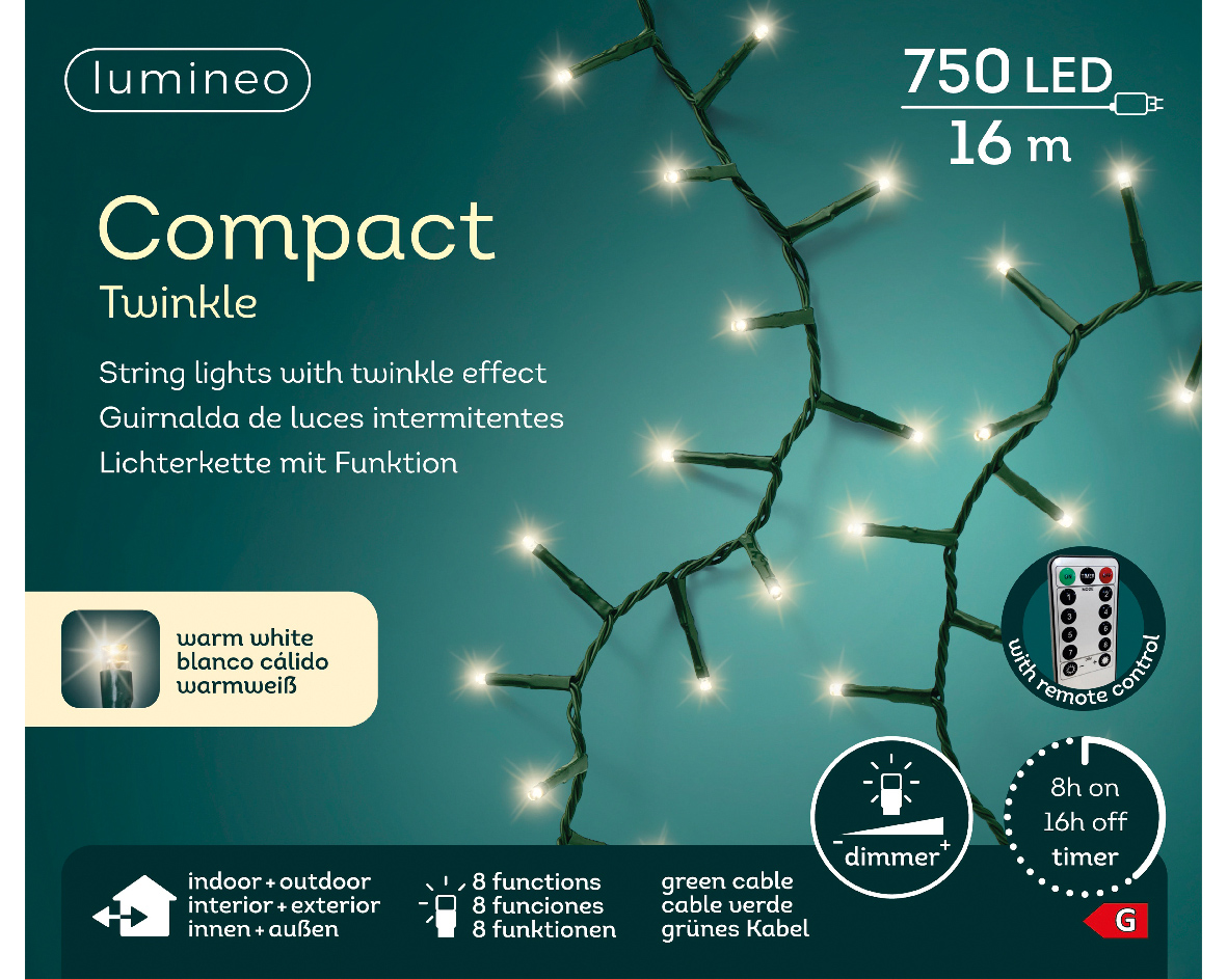 Guirlande Led Blanc Chaud (câble vert) – Image 2