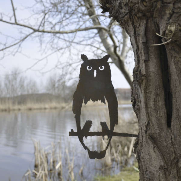 Hibou – oiseau en métal à planter – Image 2