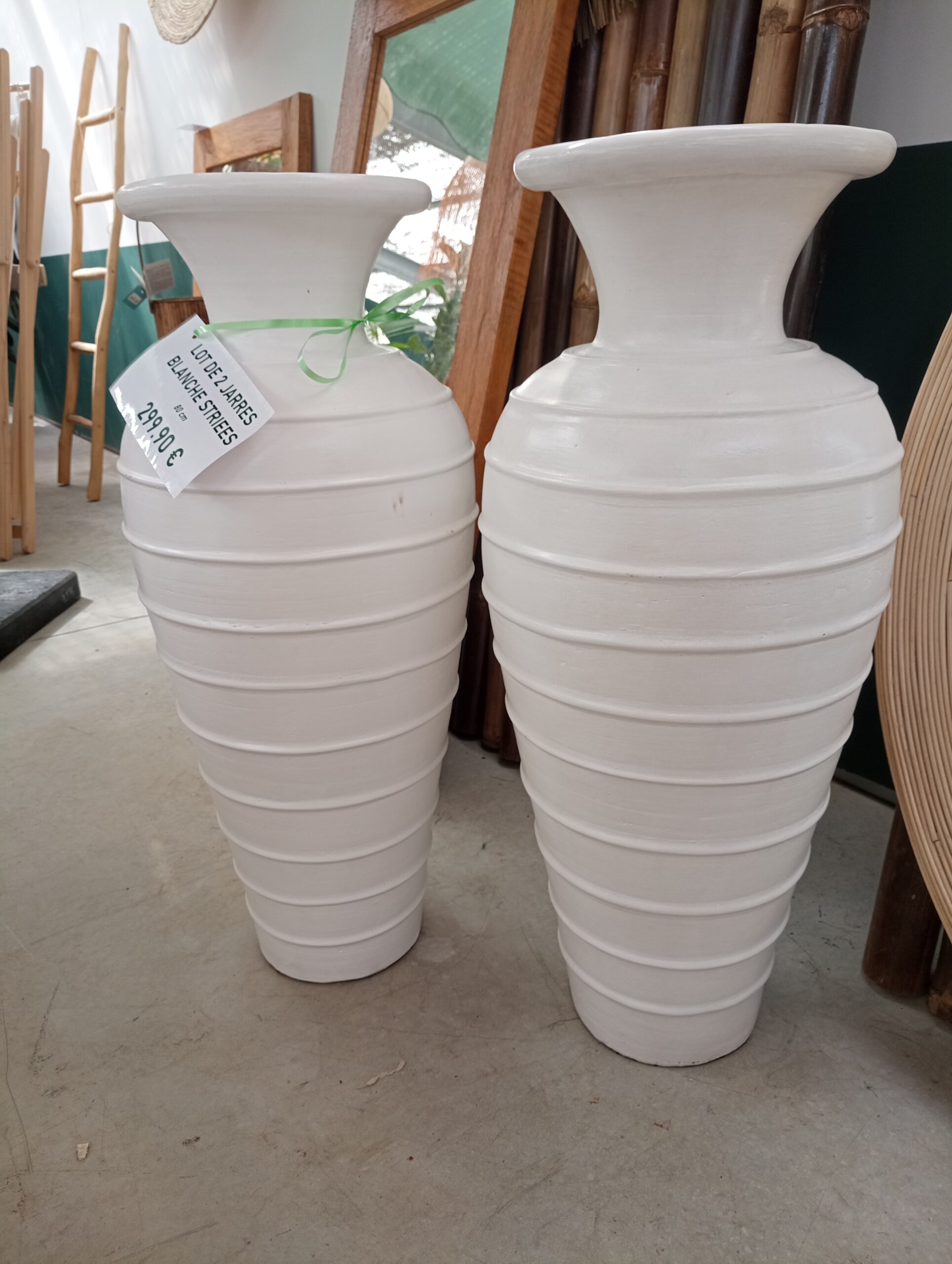Jarres Blanches striées x2 – Image 2