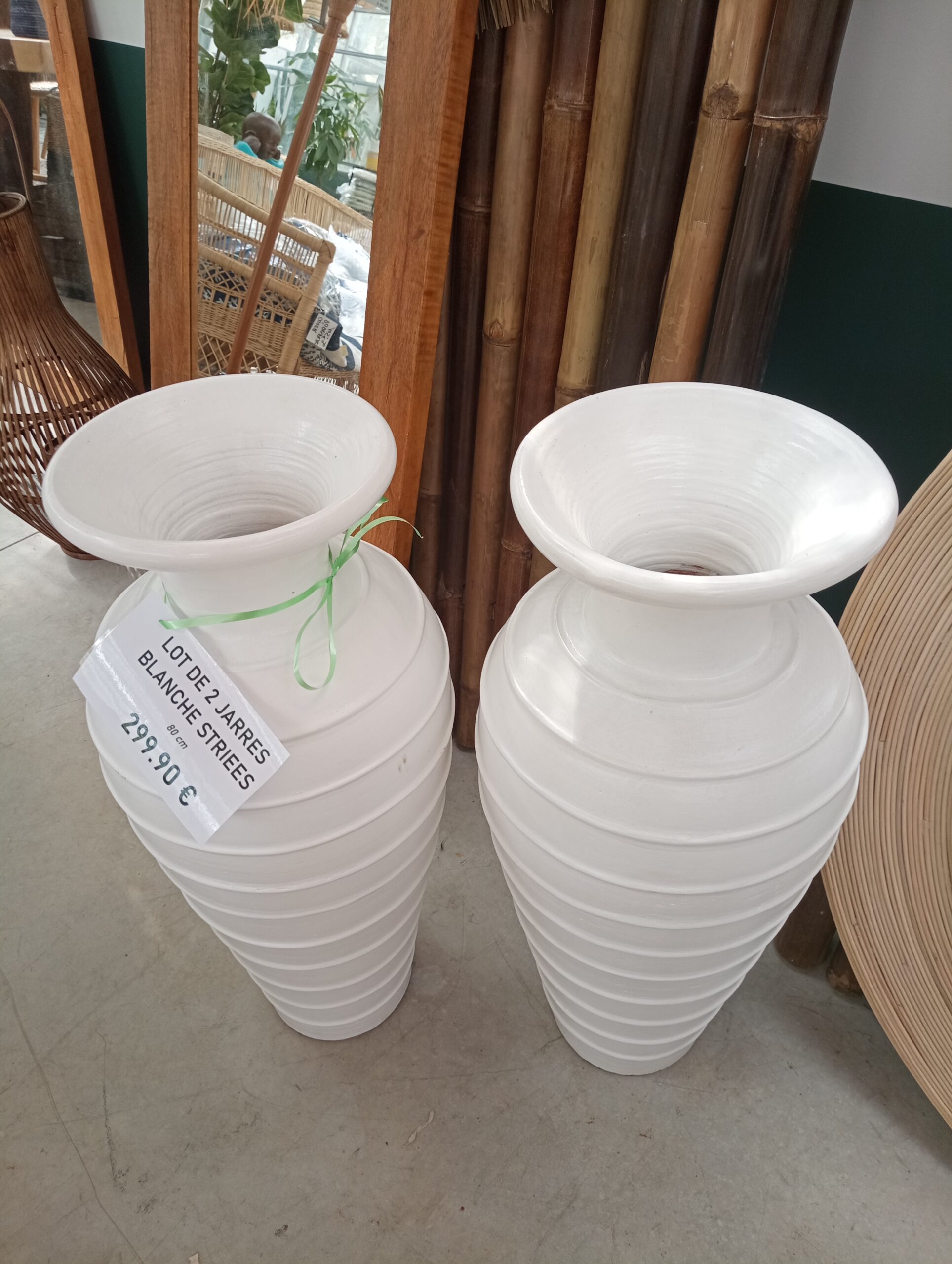 Jarres Blanches striées x2 – Image 3