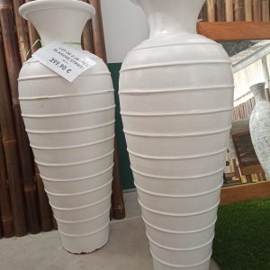 Jarres Blanches striées x2