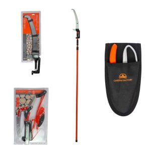 Kit échenilloir + scie d’élagage + perche + sécateur à crémaillère