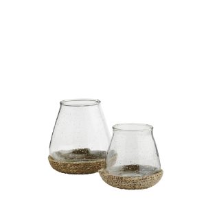 Photophore verre et jute Madam Stoltz