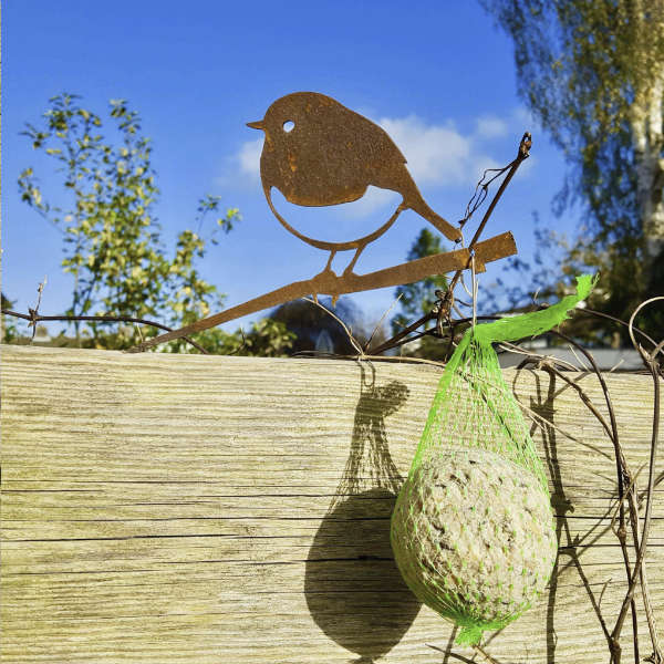 Minis rouges-gorges (lot de 3) – oiseaux en metal – Image 3