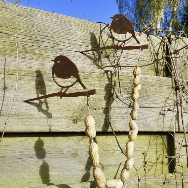 Minis rouges-gorges (lot de 3) – oiseaux en metal – Image 2