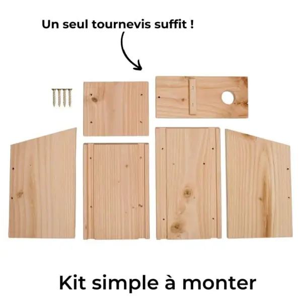 Nichoir à oiseaux en bois – Image 2