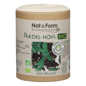Radis Noir Bio Extraits standardisés 230 mg – 200 gélules végétales