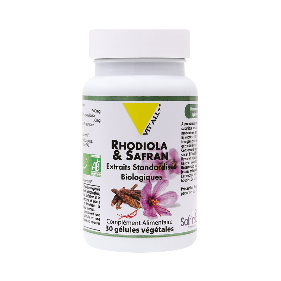 RHODIOLA ET SAFRAN BIO – 30 Gélules végétales