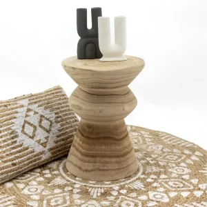 Tabouret « pion » en paulownia naturel