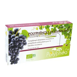 Polyphénols de raisin bio – POLYPHEA 260 mg – 10 ampoules