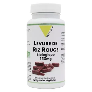 LEVURE DE RIZ ROUGE Biologique 150mg 120 gélules végétales