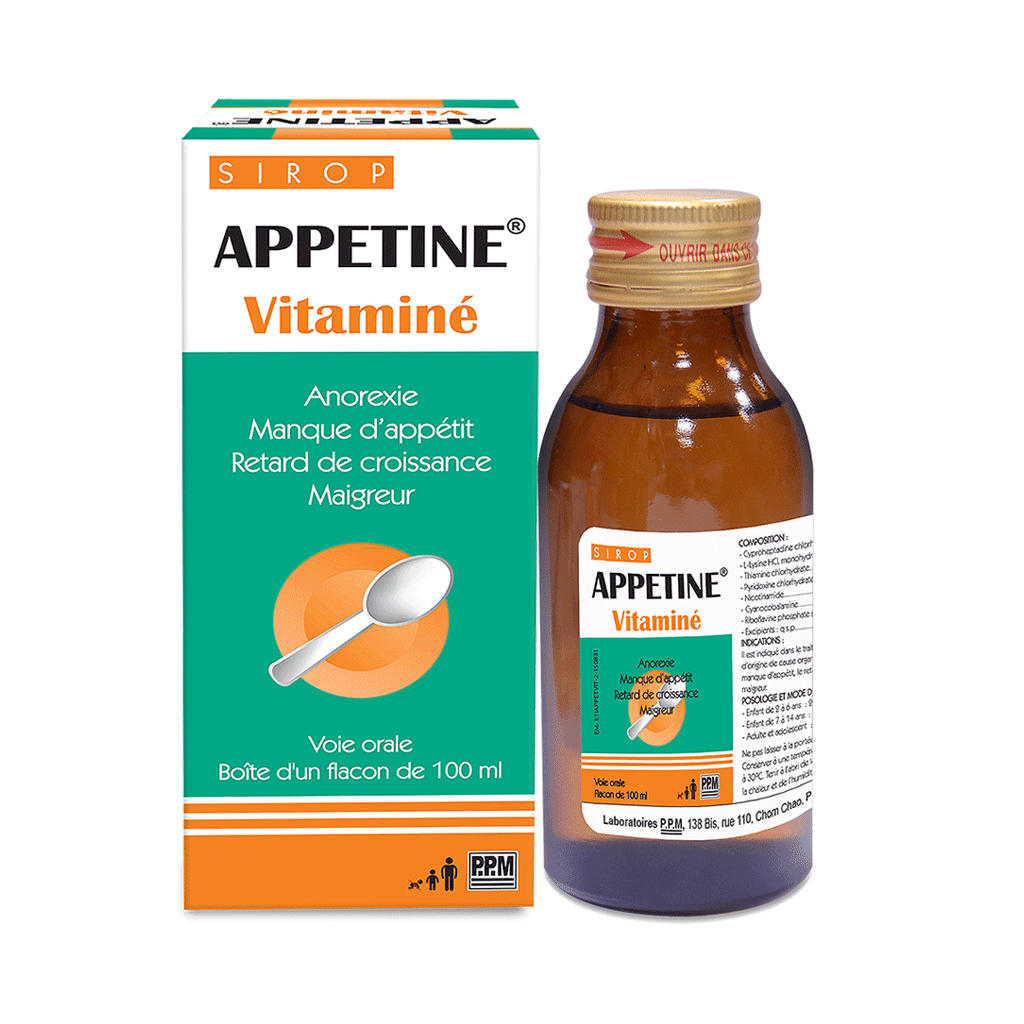 APPETINE VITAMINE 100 ML DE SIROP