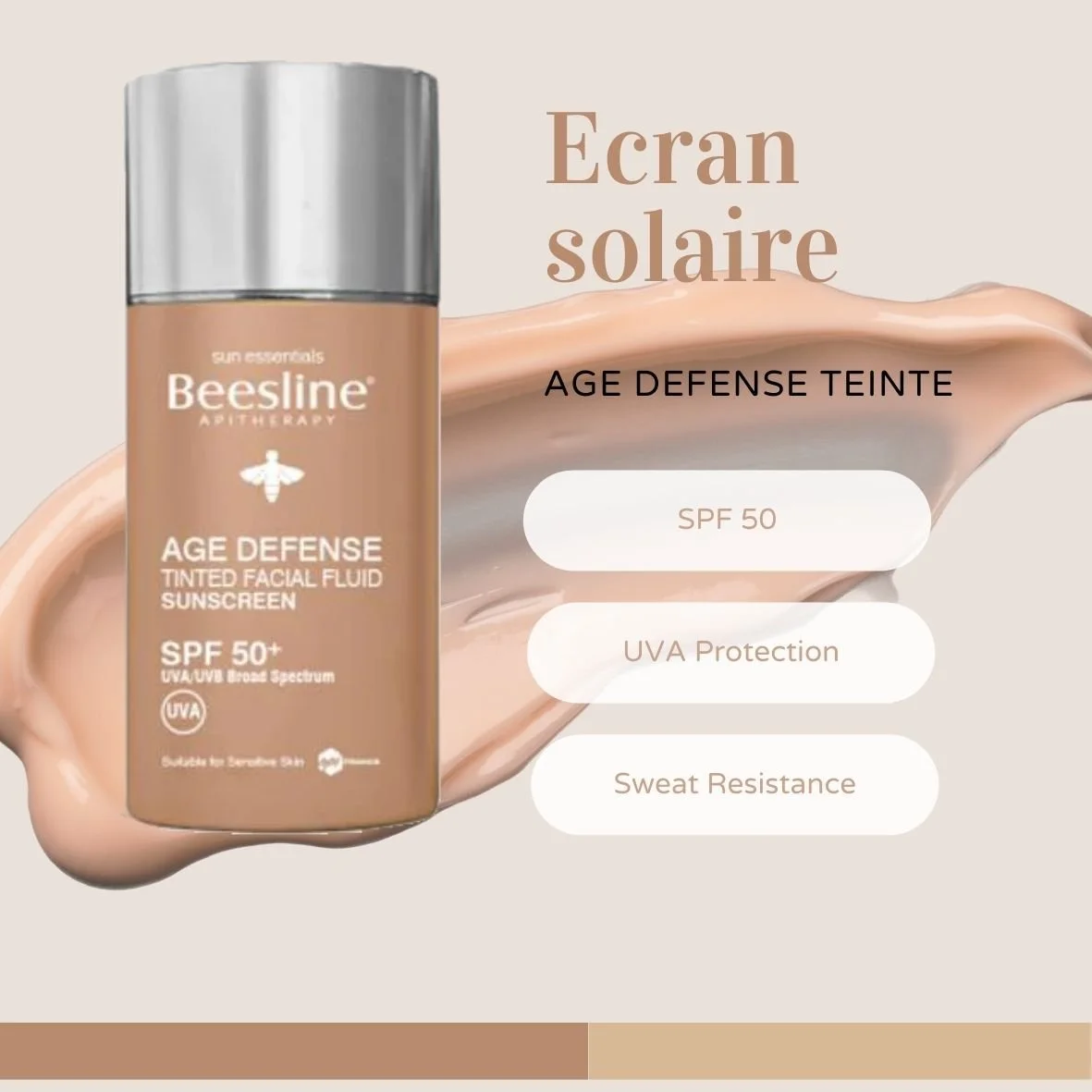 BEESLINE Age Defense Ecran Fluide Teinté SPF 50+ – Image 2