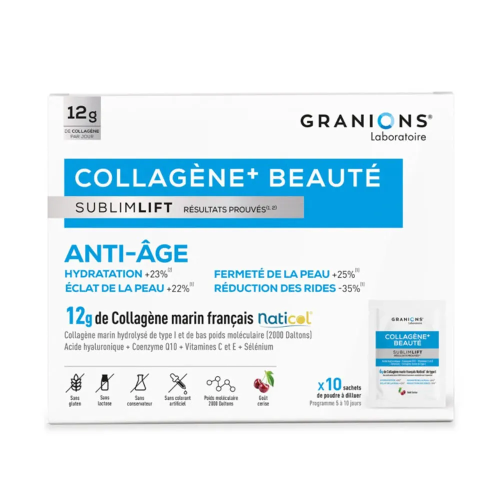 Granions SublimLift Collagène+ beauté Anti-âge 10 sachets