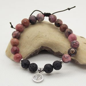 Bracelet Rhodonite à inclusions pour apaisement & confiance