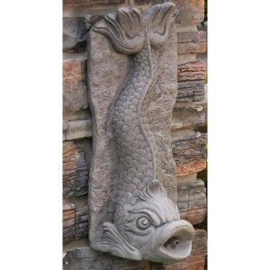 Plaque murale poisson fontaine
