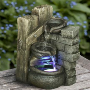 Fontaine avec bols et LED