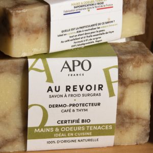 Savon au revoir mains et odeurs tenaces