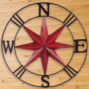 Rose des vents rouge & noire