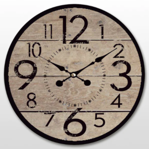 Horloge grands chiffres noirs 30 % de Rabais
