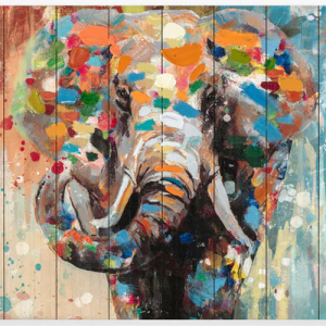 Tableau éléphant avec relief